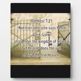 Matthew 7:21 fotoplatte