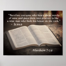 Matthew 7:24 Baute sein Haus auf dem Felsen, Bibel