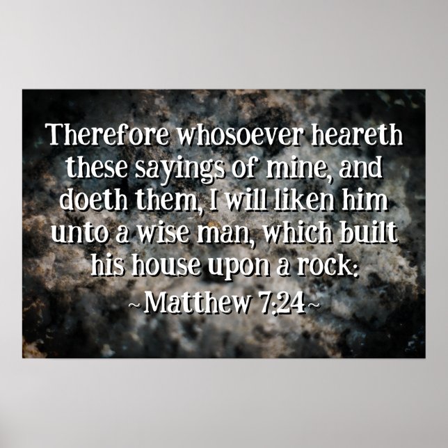 Matthew 7:24 poster (Vorne)