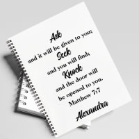 Matthew 7:7 Bible Verse Individuelle Name