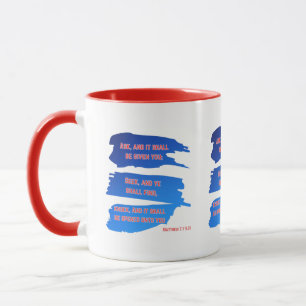 Matthew 7:7 KJV Bible Verse Zwei-Tonen-Tasse Tasse