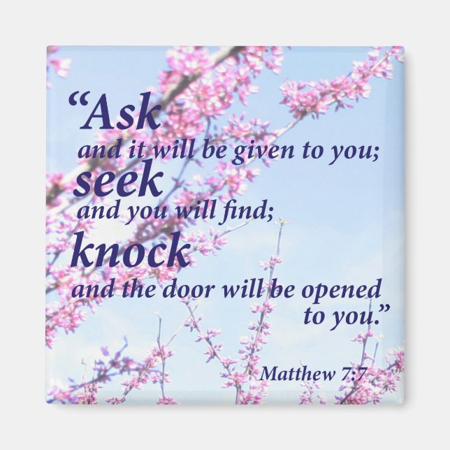 Matthew 7:7 magnet (Vorne)