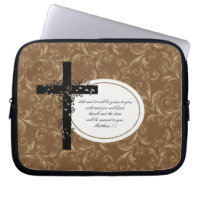 Matthew 7:7 Notebook- oder Netbook Carrier Sleeve