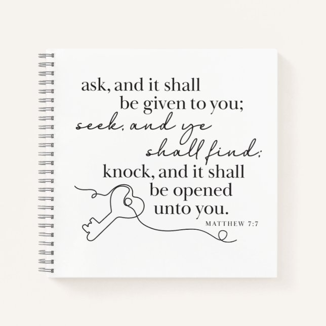 MATTHEW 7:7 - Tagebuch (Vorderseite)
