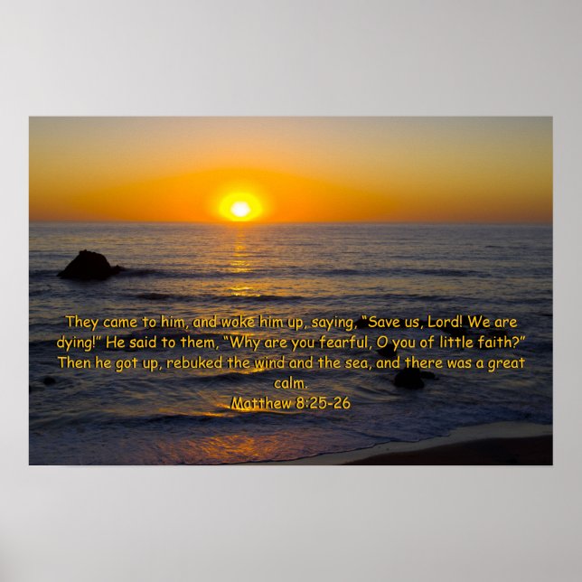 Matthew 8:25-26 poster (Vorne)