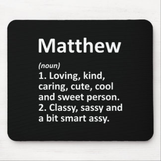Matthew Definition Personalisierter Name Lustiger  Mousepad