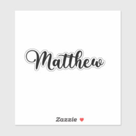 Matthew Name - Handgeschriebene Kalligrafie Aufkleber