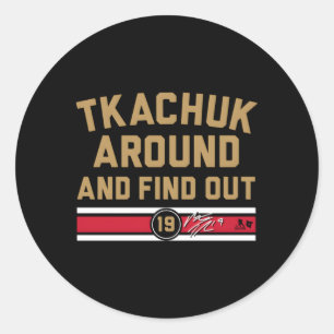 Matthew Tkachuk umher und finden Sie Florida Hocke Runder Aufkleber