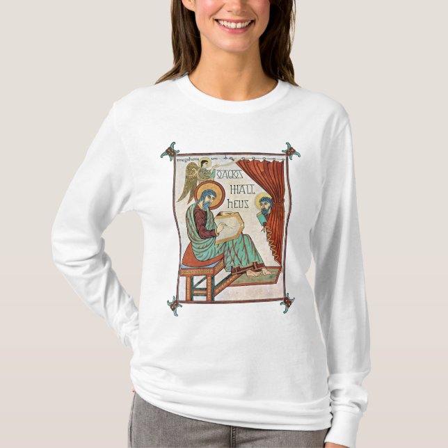 Matthew von Lindisfarne mittelalterliches Manuskri T-Shirt (Vorderseite)