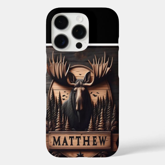 Matthew's Elch-Wappen iPhone 16 Pro Hülle (Rückseite)