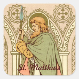 Matthias der Apostel (RLS 11) Quadratischer Aufkleber