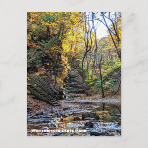 Matthiessen Staat Park, Utica Illinois Postcard Postkarte