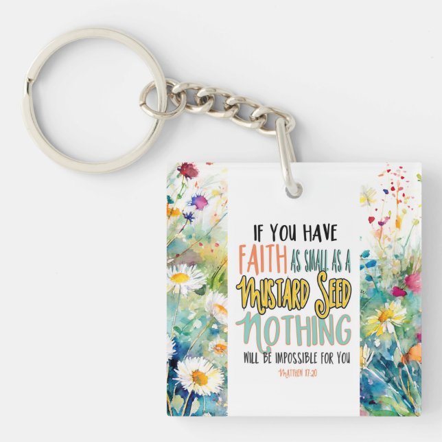 Matthieu 17:20 La foi comme un Verset de la Bible  (Devant)