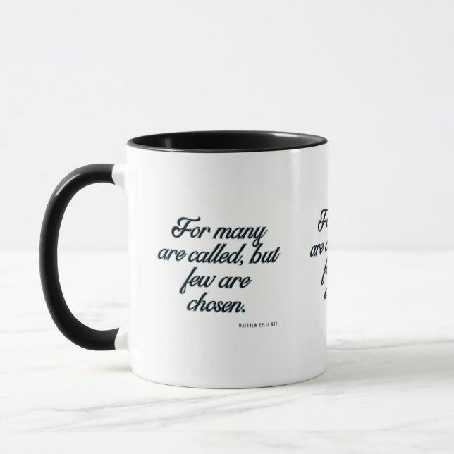 Matthieu 22:14 KJV Bible Verse Mug à deux tons (Gauche)