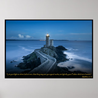 Matthieu 5:16 Christian Bible Verse Poster