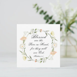Matthieu 5:8 Bienheureux sont les cœurs purs Carte