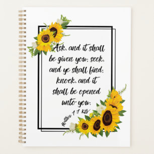 Matthieu 7:7 Bible Verse Calendrier Planificateur
