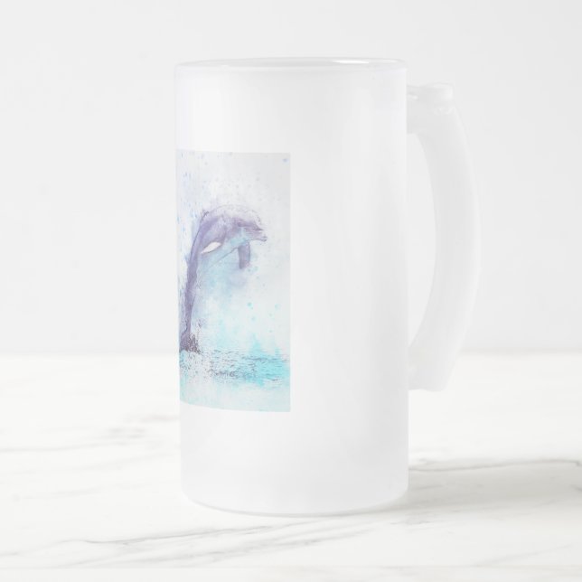 Mattiert, Glas, Stein, 16oz, Gewohnheit, Entwurf Mattglas Bierglas (VorderseiteRechts)