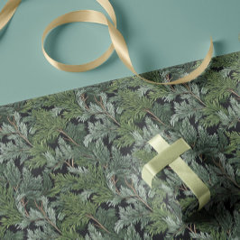 Mattiert-Grüne Twigs Geschenkpapier Set