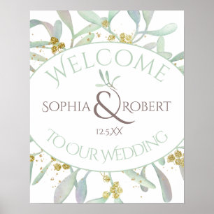 Mattiert Mistletoe Winter Wedding Poster