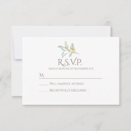 Mattiert Mistletoe Winter Wedding RSVP Karte
