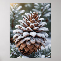 Mattiert Pinecone Winter Wonderland Landschaft