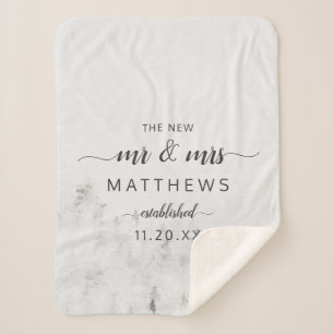 Mattiert Pines Rustic The New Mr & Mrs Newlyweds Sherpadecke
