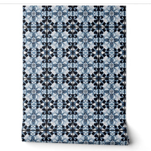 Mattiert Regal Bloom Petite - Blau, Weiß, Schwarz Tapete