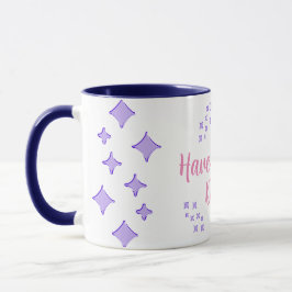 Mattiert Stars Muster Tasse für Violett individuel