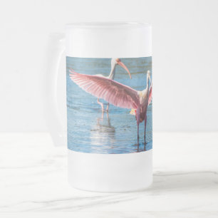 Mattierte 16-Unze-mattierte GlasTasse des rosa Mattglas Bierglas