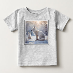 "Mattierte Anleihen: The Arctic Fox and their Cub" Baby T-shirt