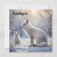 "Mattierte Anleihen: The Arctic Fox and their Cub"