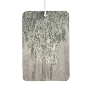 Mattierte Äste und ein schneebedeckter Wald Autolufterfrischer