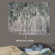 Mattierte Äste und ein schneebedeckter Wald