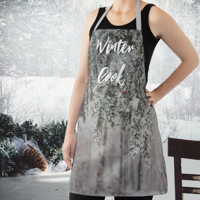 Mattierte Äste und ein schneebedeckter Wald Schürze (Von Creator hochgeladen)