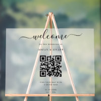Mattierte Begrüßungssitze mit QR-Code