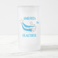 Mattierte Bier-Tasse: Amerika Die Schönheit