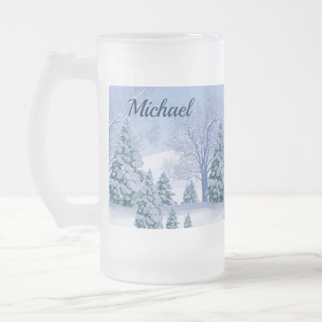 Mattierte Bier-Tasse Channel eine kalte an einem h Mattglas Bierglas (Links)