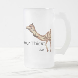 Mattierte Bier-Tasse : Durst stillen Mattglas Bierglas