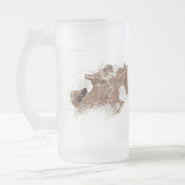 Mattierte Bier-Tasse : gewinnt im Sand Mattglas Bierglas (Links)