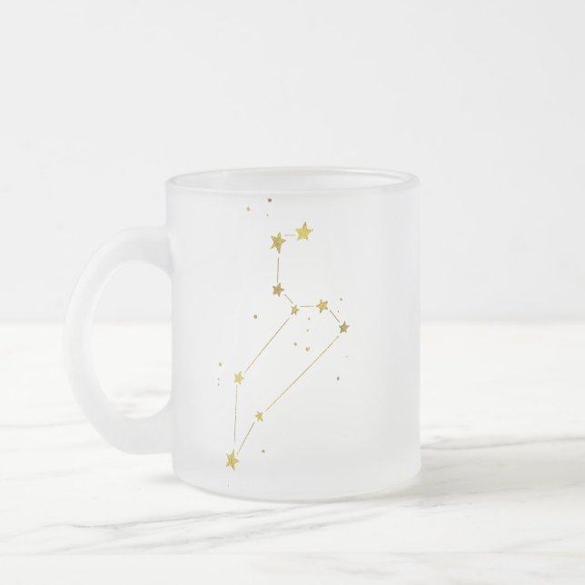 Mattierte Bier-Tasse Löwen Mattglastasse (Links)