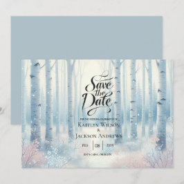Mattierte Blauwaldhochzeit Save The Date