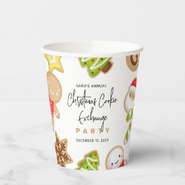 Mattierte Cookies Weihnachts-Cookie-Exchange-Party Pappbecher