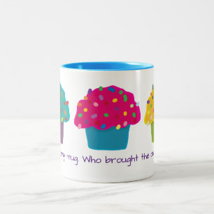 Mattierte Cupcakes Regenbogen Sprinkle Whimsisches Zweifarbige Tasse