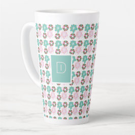 Mattierte Donuts Rosa Doodles Initial Milchtasse