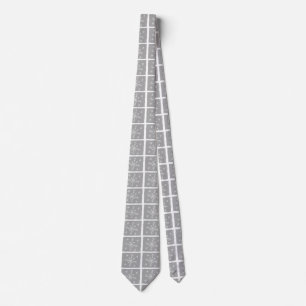 Mattierte Fensterscheiben Neck Tie (grau & weiß) Krawatte