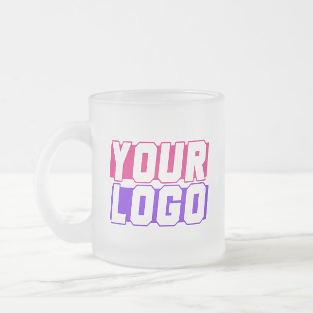 Mattierte Glass Custom Logo Tasse Personalisiert! (Links)