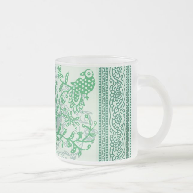 Mattierte GlasTasse - indisches Grün Mattglastasse (Rechts)