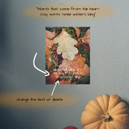 Mattierte Herbsteiche-Blätter Poster