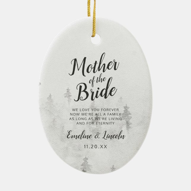 Mattierte Kiefern für die Mutter des Brautkurses Keramik Ornament (Hinten)